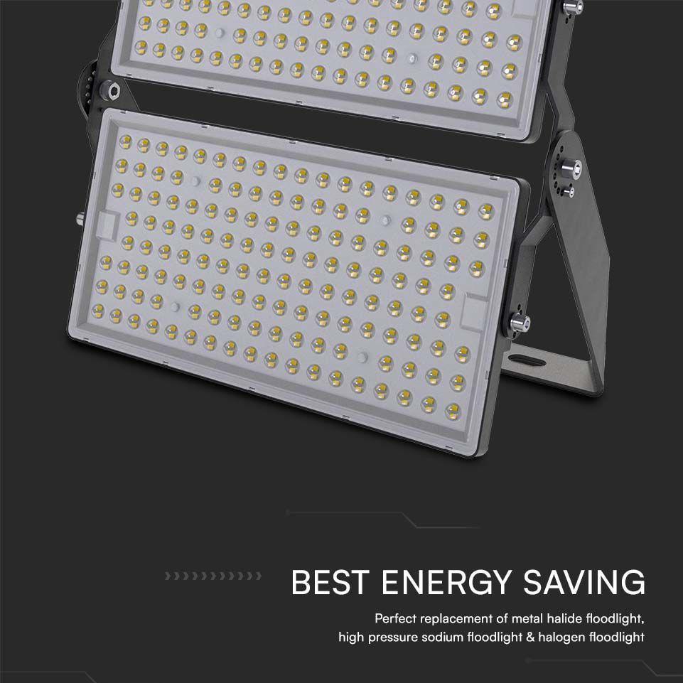 500W SUPER HIGH POWER LED PROIETTORE 1M. CABLE 4000K CORPO NERO IP65 120LM/W