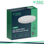 18W LED PLAFONIERA ROTONDA MICROWAVE SENSOR CORNICE BIANCA 4000K IP44