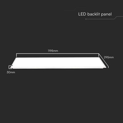 40W LED PANNELLO 1200X300 MM BACKLIT 140LM/W 4000K 6PZ/SET