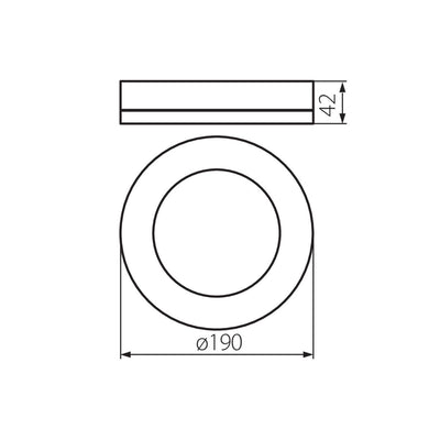 PLAFONIERA LED TURA LED 15W-NW-O-B - KANLUX