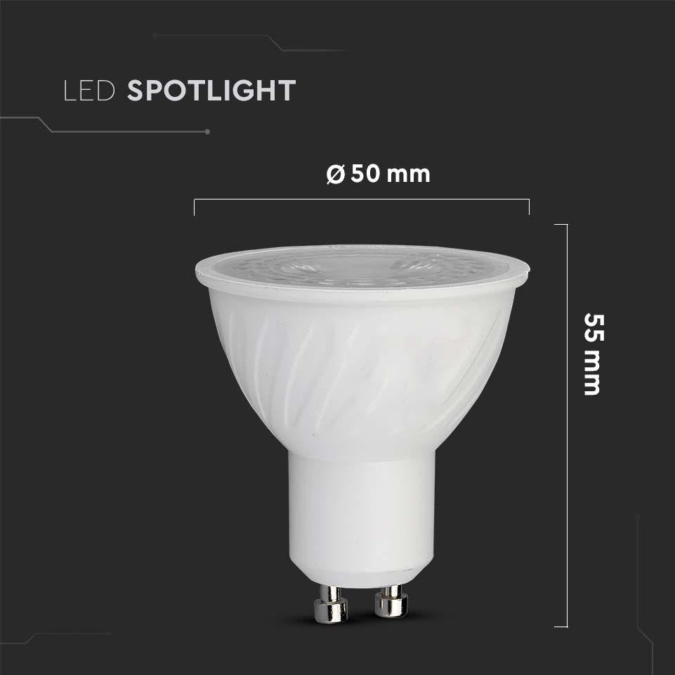 LED LAMPADINA SAMSUNG CHIP GU10 6W RIPPLE PLASTIC 10  D 4000K