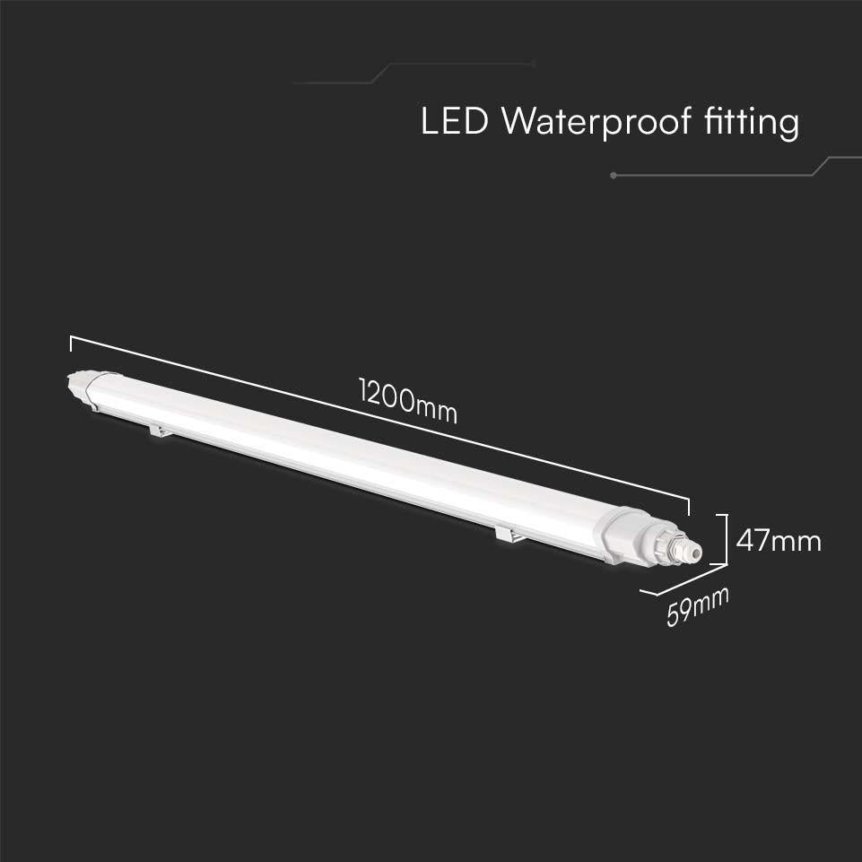 LED PLAFONIERA IMPERMEABILE L-SERIES 1200MM 36W 4000K COLLEGABILE