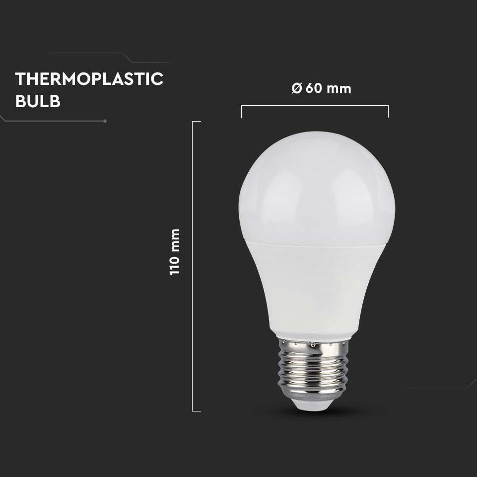 LED LAMPADINA 10.5W E27 A60 THERMOPLASTICA 4000K