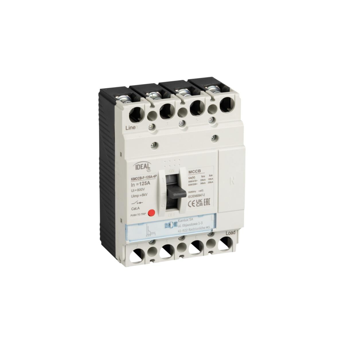 WY    CZNIK KOMPAKTOWY MCCB KMCCB-F-125A-4P - KANLUX