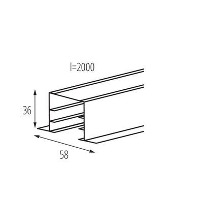 ACCESSORIO DEL SISTEMA A BINARIO TEAR N R-TR 2M-B - KANLUX