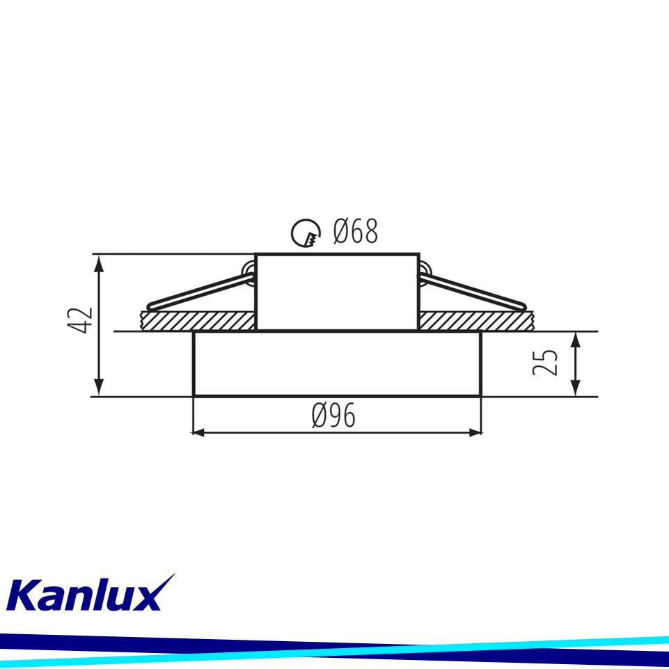 FARETTO INCASSO ELICEO DSO W - KANLUX