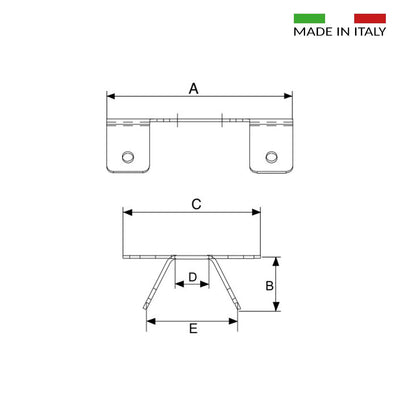 TCS HSLG SUPPORTO PER FISSAG.  LAMIERA GRECATA