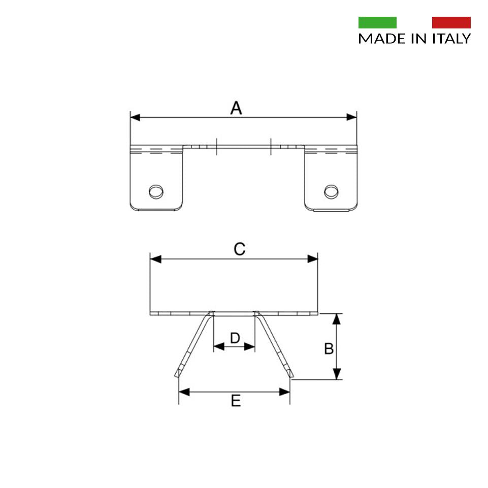 TCS HSLG SUPPORTO PER FISSAG.  LAMIERA GRECATA