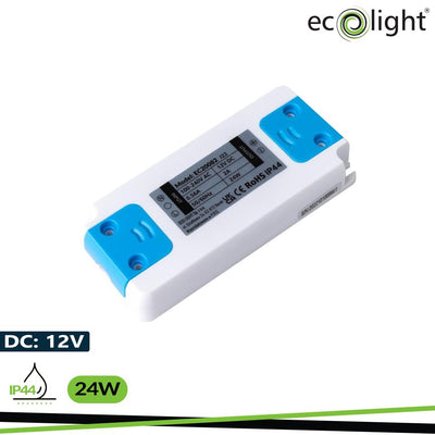 ALIMENTATORE DA MOBILE 24W 12V IP44 98X47X16MM