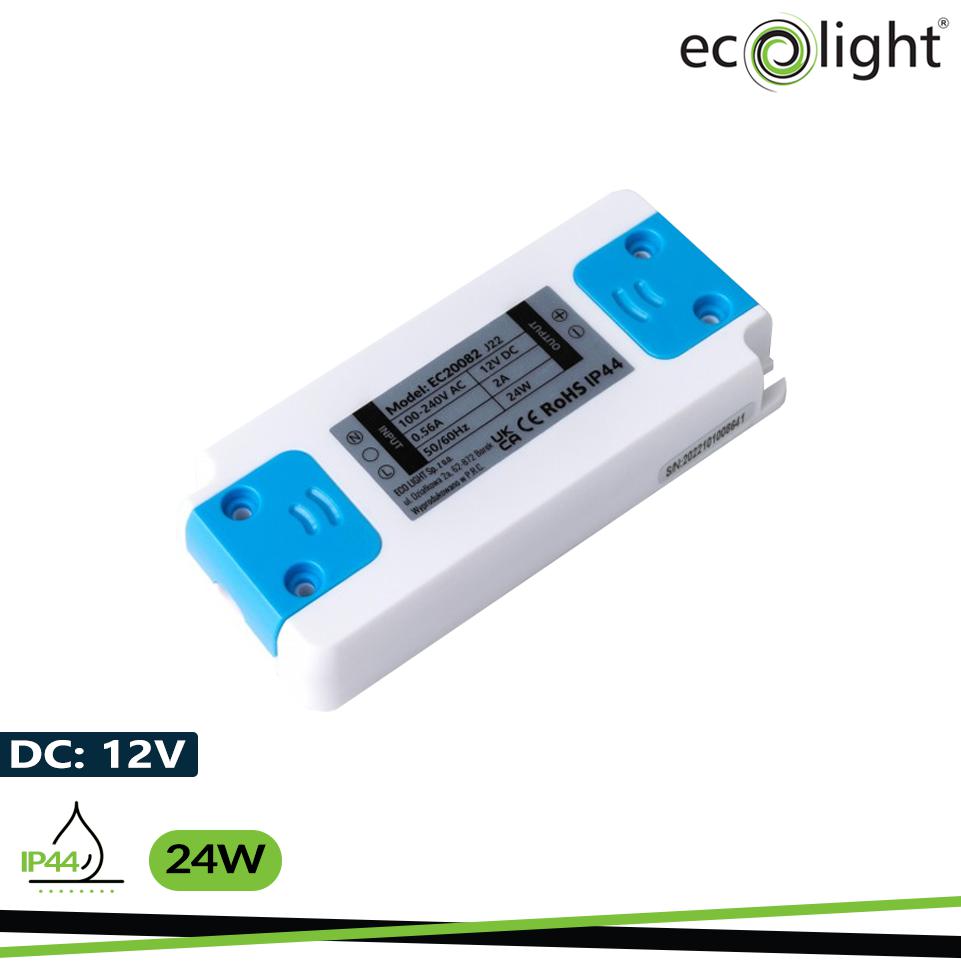 ALIMENTATORE DA MOBILE 24W 12V IP44 98X47X16MM
