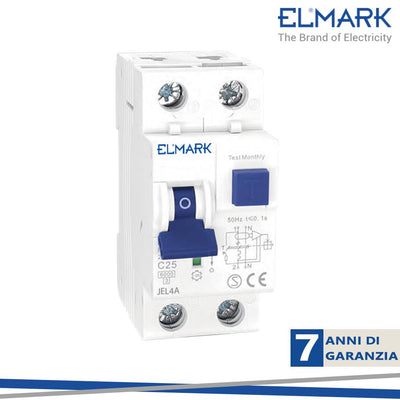INTERRUTTORE DIFFERENZIALE     RCBO JEL4A 6KA 2P 32A/300MA