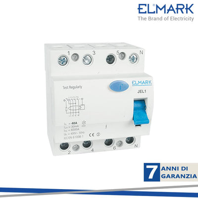 RESIDUAL CURRENT DEVICE JEL1   4P 20A/300MA