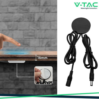 INTERRUTTORE TOUCH PER STRIP LED NASCOSTO 24V COLORE NERO