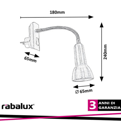 ANJA, SPOT, E14 1X MAX 40W    1X MAX 40W, FLEXIBLE AND PLUG-