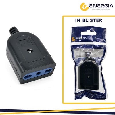 PRESA BIVALENTE P17/11 10/16A  2P+T NERA