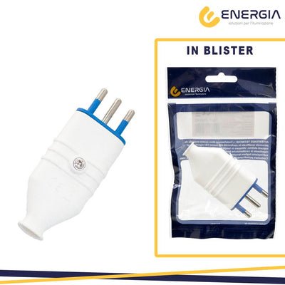 SPINA ANTISCHIACCIAMENTO 16A 2P+T IN PVC BIANCA
