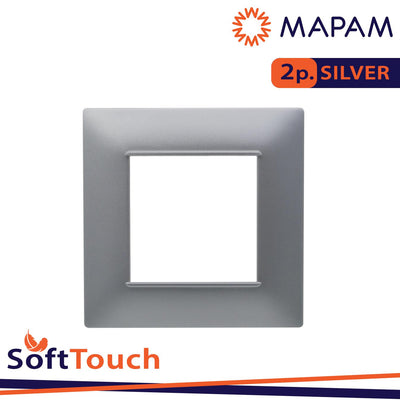 PLACCA SOFT-TOUCH GEM-T2 2P 6002ST-3 SILVER