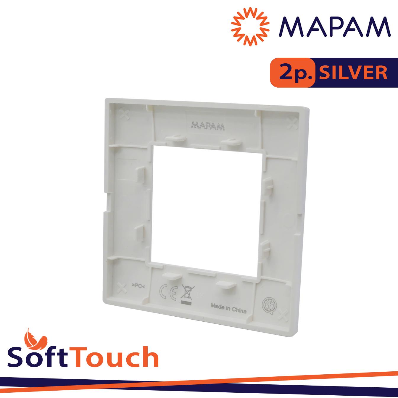 PLACCA SOFT-TOUCH GEM-T2 2P 6002ST-3 SILVER