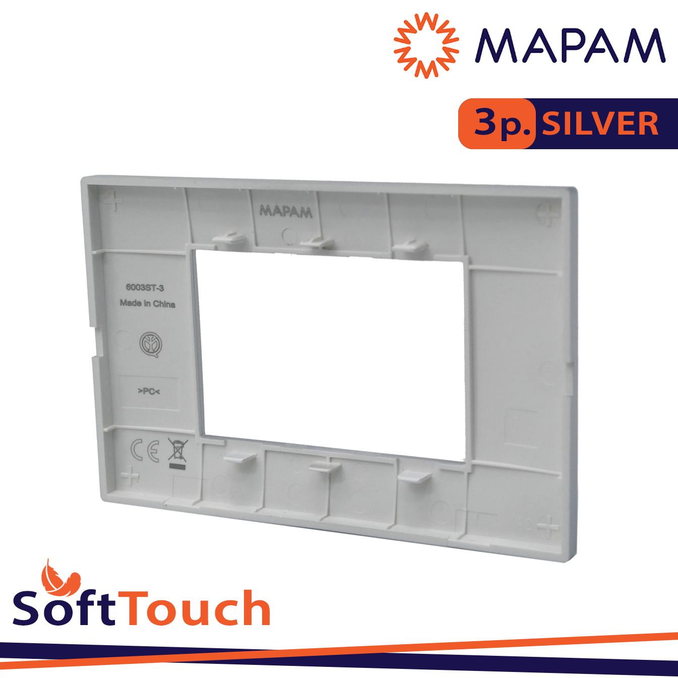 PLACCA SOFT-TOUCH GEM-T2 3P 6003ST-3 SILVER