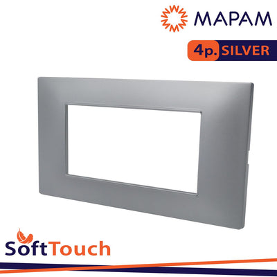 PLACCA SOFT-TOUCH GEM-T2 4P 6004ST-3 SILVER