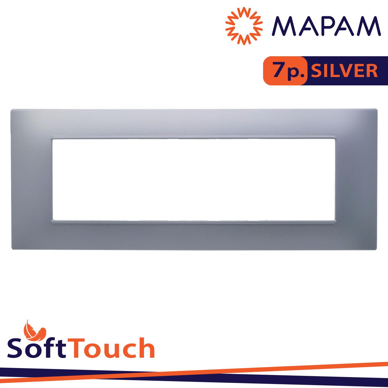 PLACCA SOFT-TOUCH GEM-T2 7P 6007ST-3 SILVER