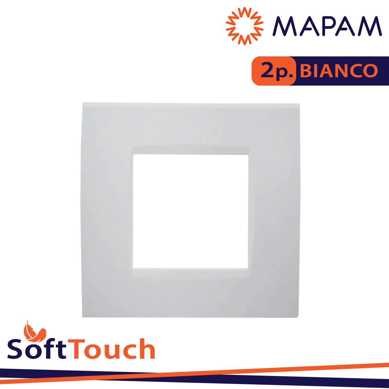 PLACCA SOFT-TOUCH ART-T1 2P 8002ST-1 BIANCO