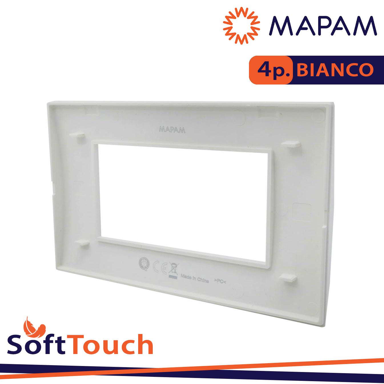 PLACCA SOFT-TOUCH ART-T1 4P 8004ST-1 BIANCO