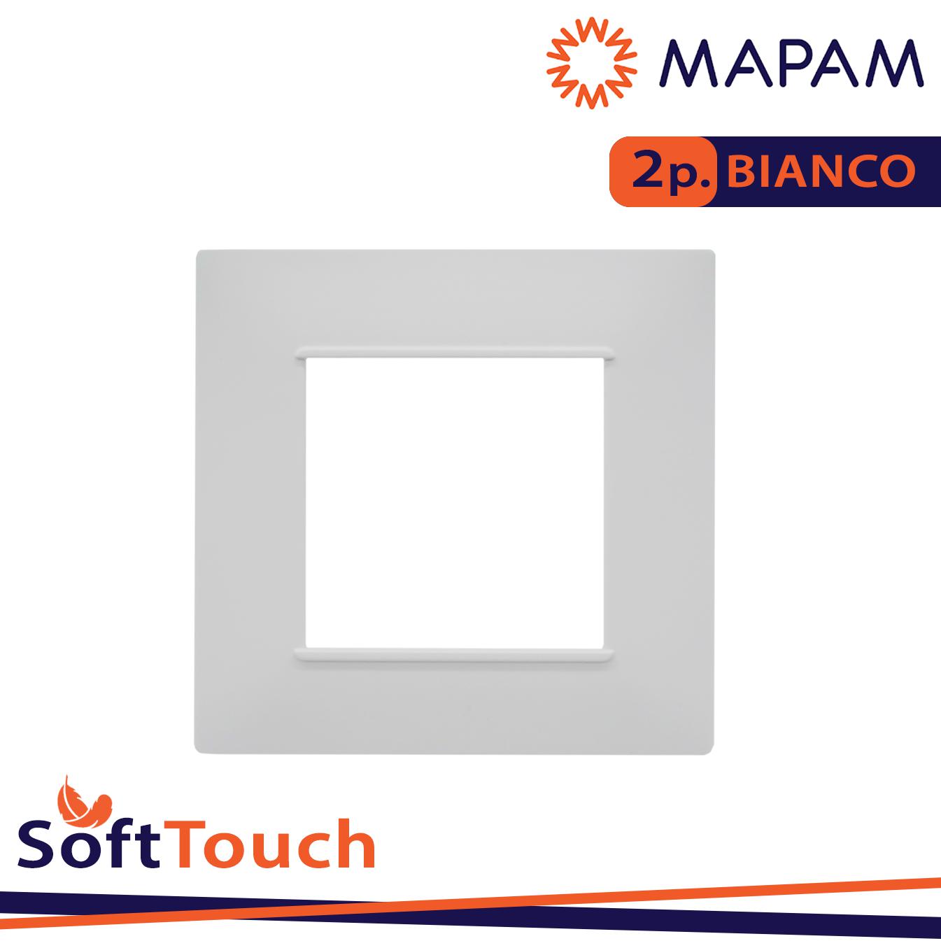 PLACCA SOFT-TOUCH GEM-T2 2P 6002ST-1 BIANCO