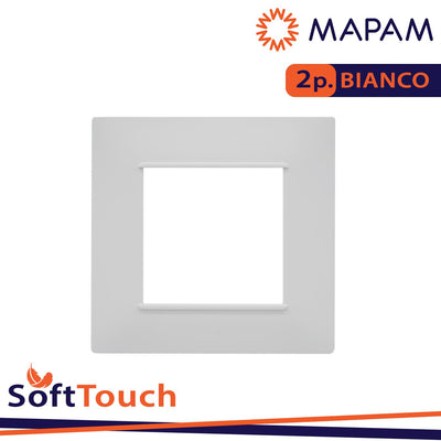 PLACCA SOFT-TOUCH GEM-T2 2P 6002ST-1 BIANCO