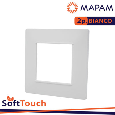 PLACCA SOFT-TOUCH GEM-T2 2P 6002ST-1 BIANCO