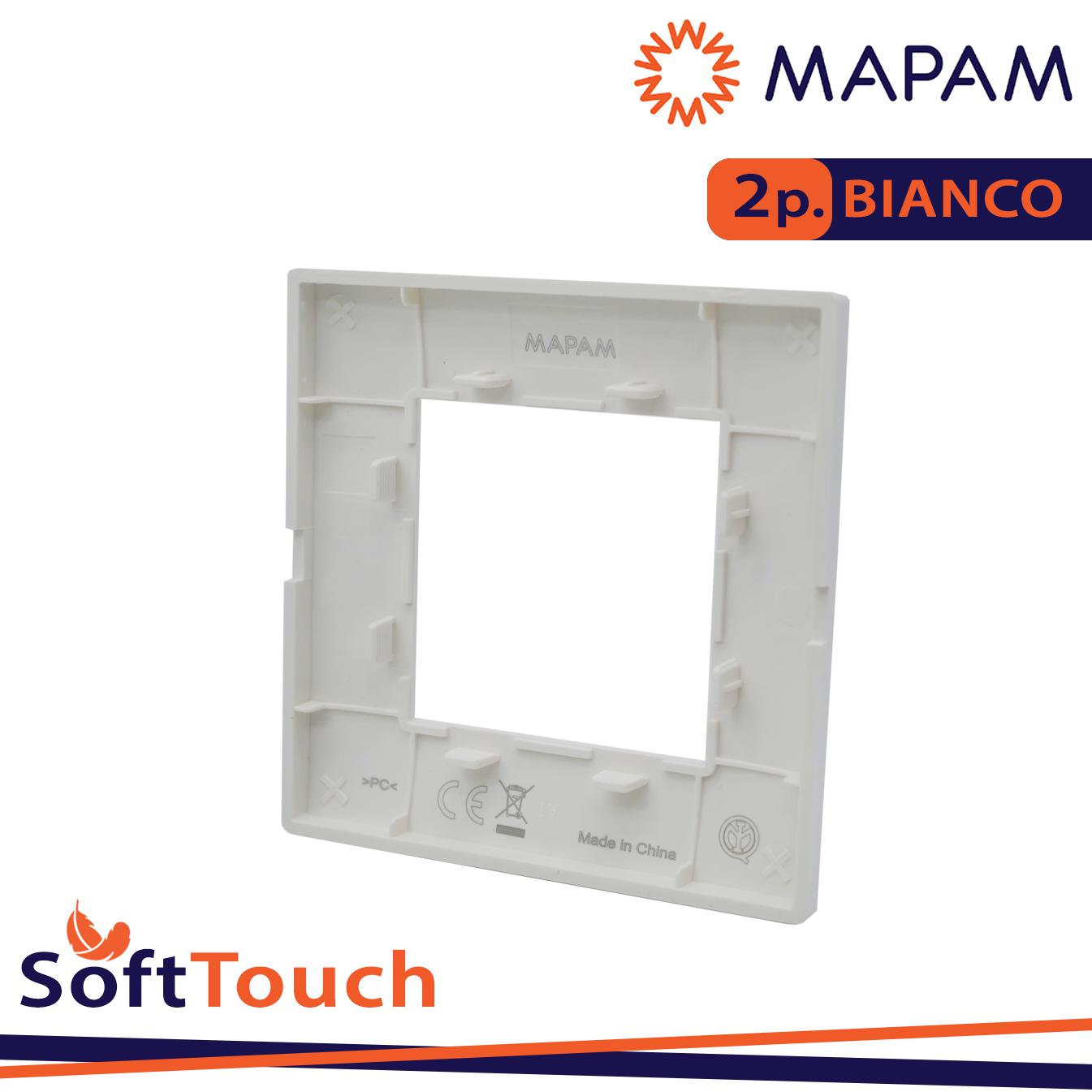 PLACCA SOFT-TOUCH GEM-T2 2P 6002ST-1 BIANCO