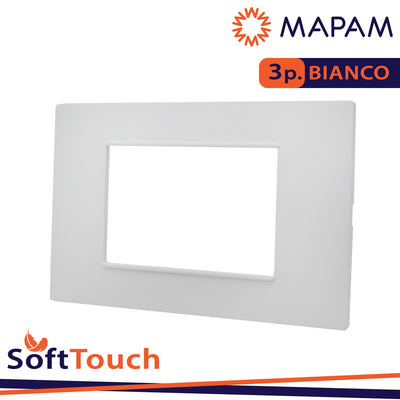 PLACCA SOFT-TOUCH GEM-T2 3P 6003ST-1 BIANCO