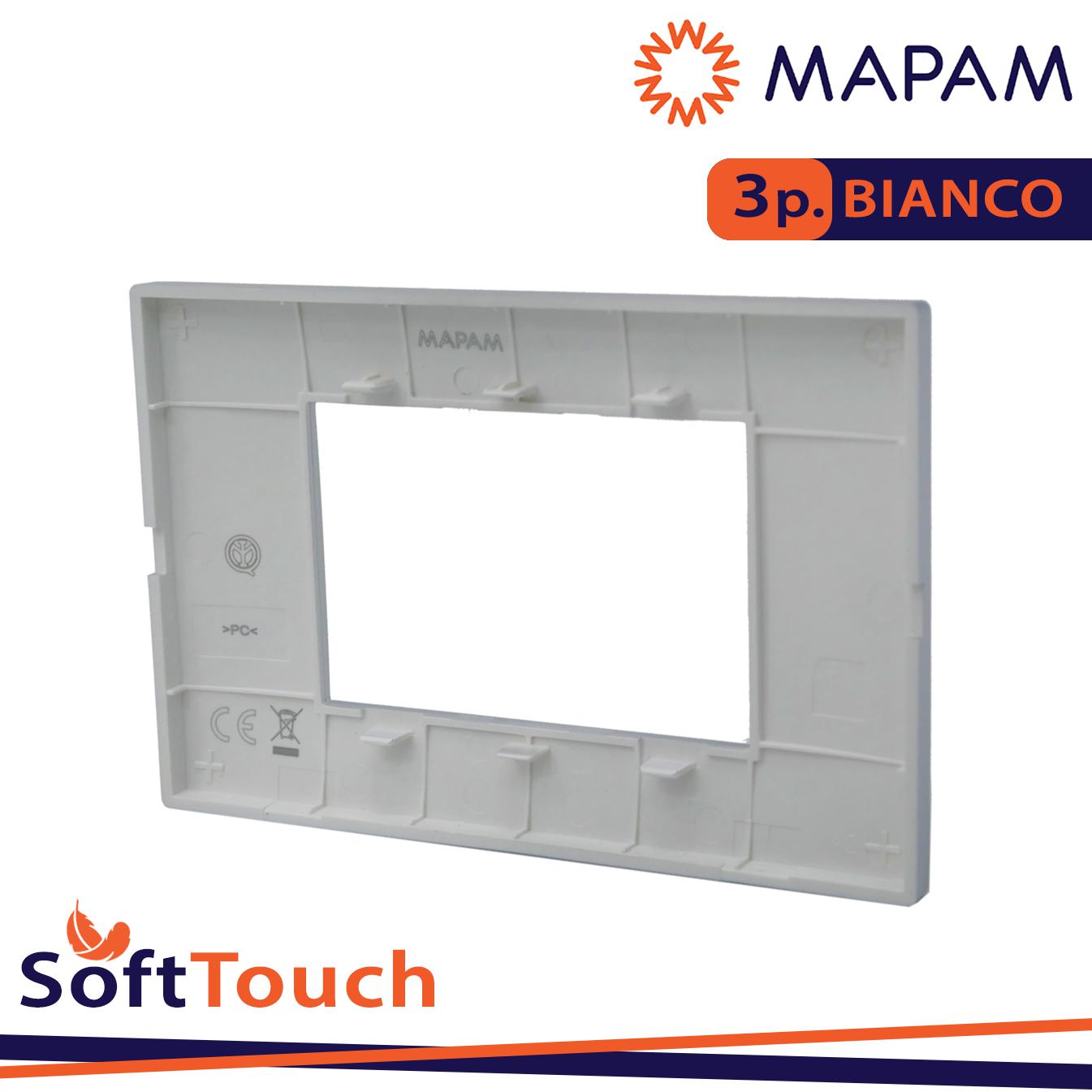 PLACCA SOFT-TOUCH GEM-T2 3P 6003ST-1 BIANCO