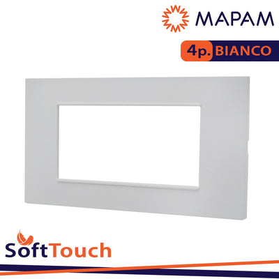 PLACCA SOFT-TOUCH GEM-T2 4P 6004ST-1 BIANCO