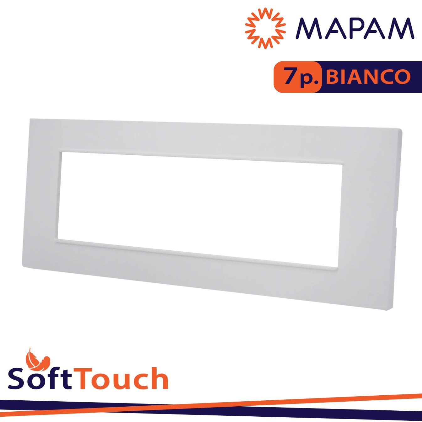 PLACCA SOFT-TOUCH GEM-T2 7P 6007ST-1 BIANCO