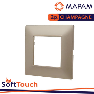 PLACCA SOFT-TOUCH GEM-T2 2P 6002ST-5 CHAMPAGNE