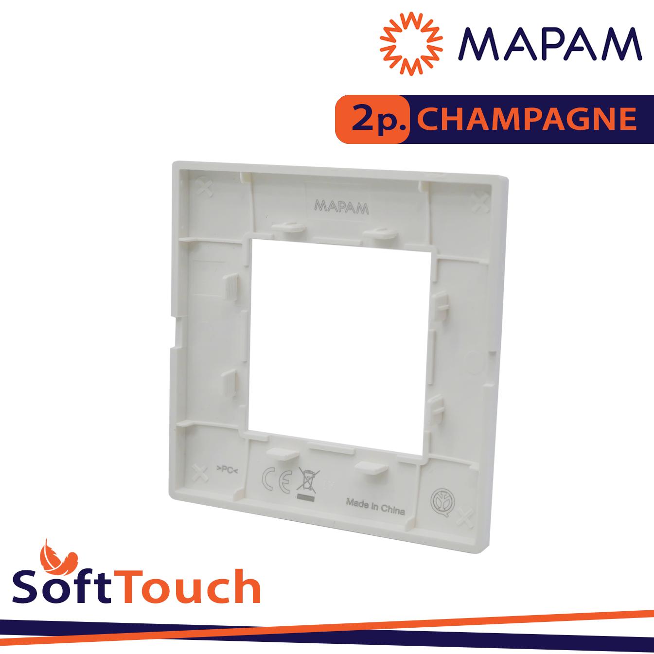 PLACCA SOFT-TOUCH GEM-T2 2P 6002ST-5 CHAMPAGNE