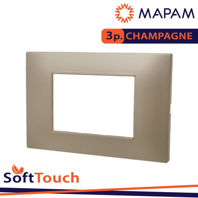 PLACCA SOFT-TOUCH GEM-T2 3P 6003ST-5 CHAMPAGNE