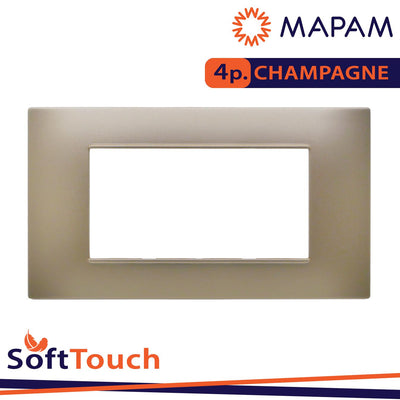 PLACCA SOFT-TOUCH GEM-T2 4P 6004ST-5 CHAMPAGNE