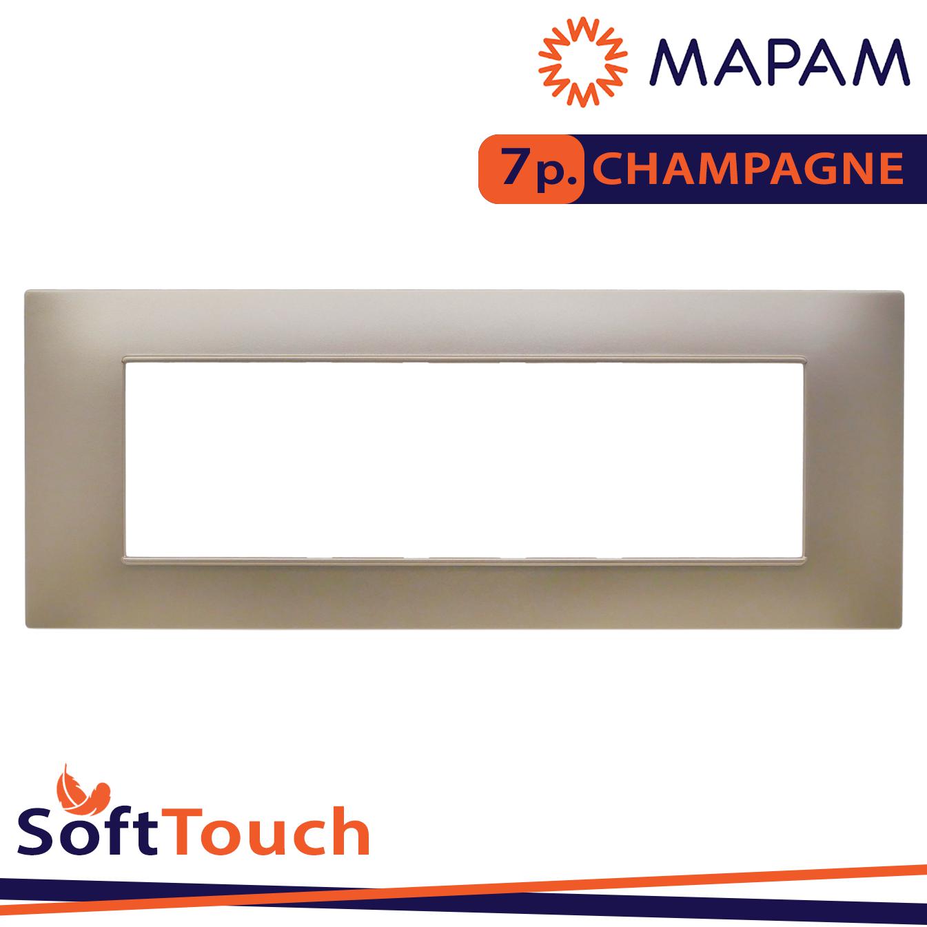 PLACCA SOFT-TOUCH GEM-T2 7P 6007ST-5 CHAMPAGNE