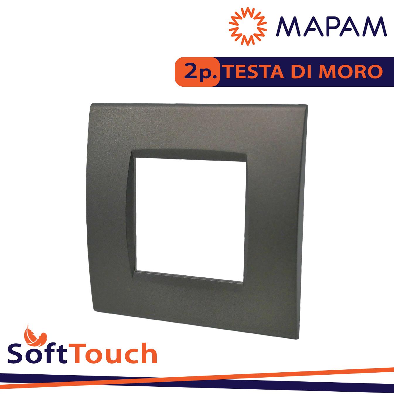PLACCA SOFT-TOUCH ART-T1 2P 8002ST-4 TESTA DI MORO