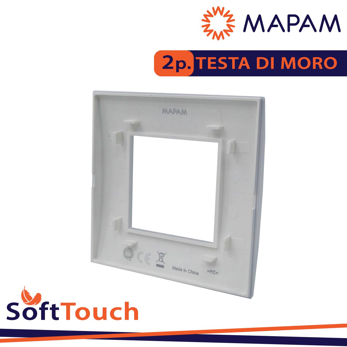 PLACCA SOFT-TOUCH ART-T1 2P 8002ST-4 TESTA DI MORO