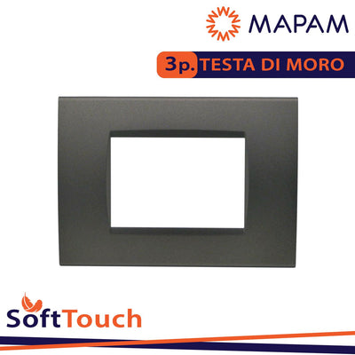 PLACCA SOFT-TOUCH ART-T1 3P 8003ST-4 TESTA DI MORO