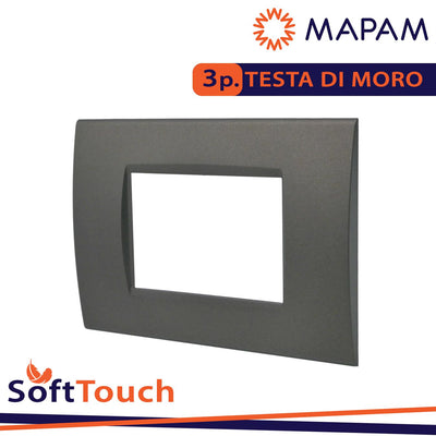 PLACCA SOFT-TOUCH ART-T1 3P 8003ST-4 TESTA DI MORO