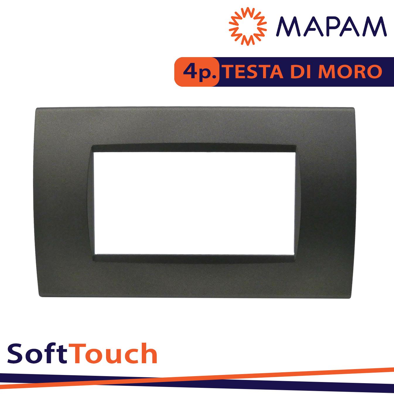 PLACCA SOFT-TOUCH ART-T1 4P 8004ST-4 TESTA DI MORO