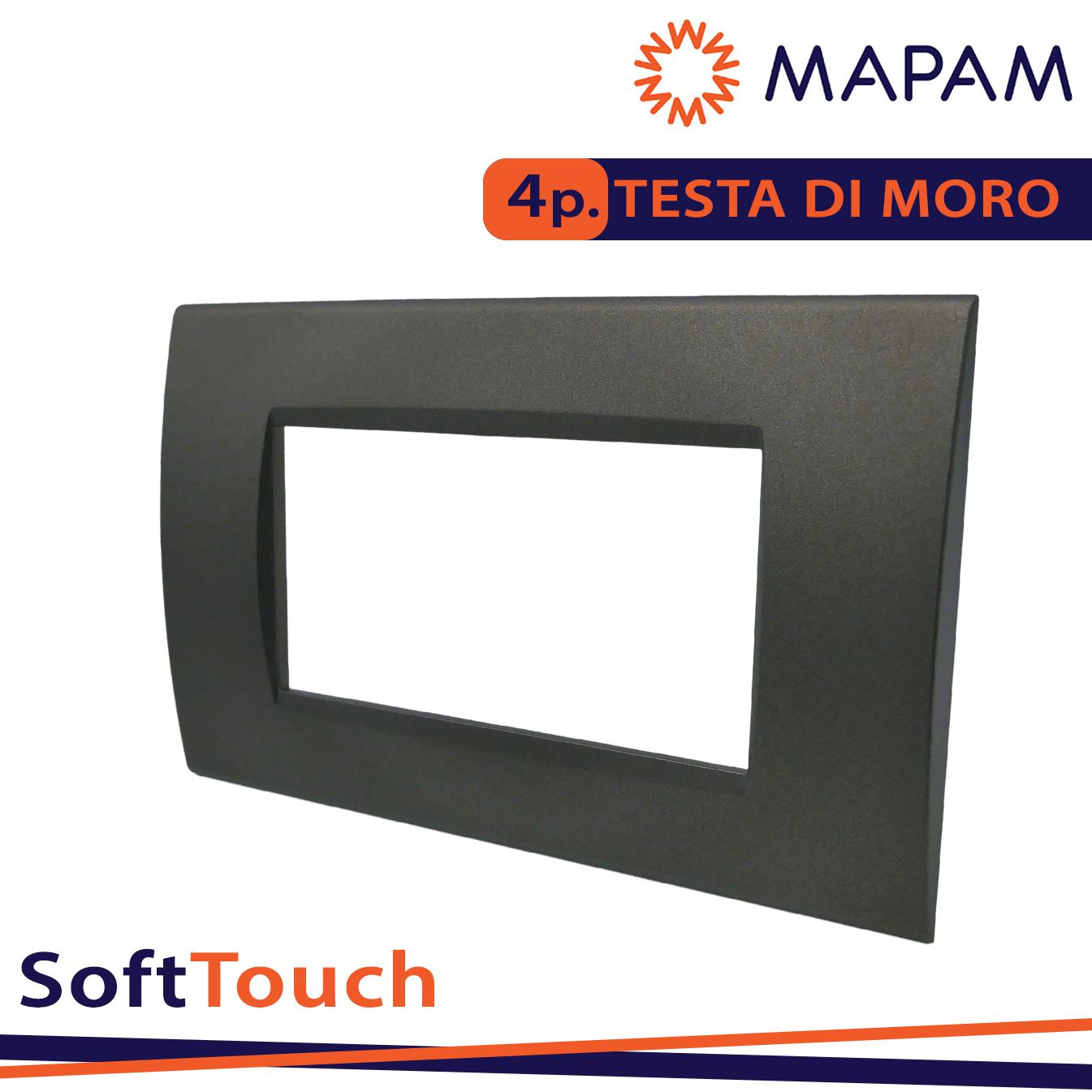 PLACCA SOFT-TOUCH ART-T1 4P 8004ST-4 TESTA DI MORO