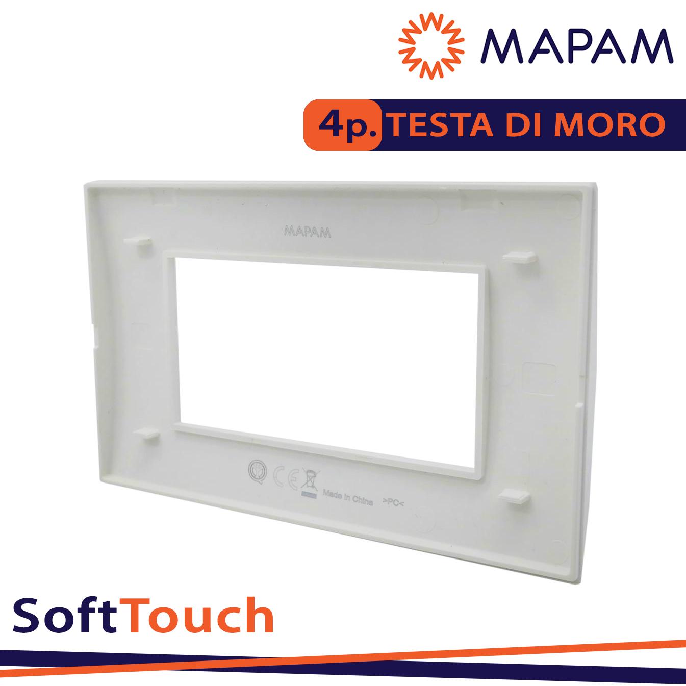 PLACCA SOFT-TOUCH ART-T1 4P 8004ST-4 TESTA DI MORO