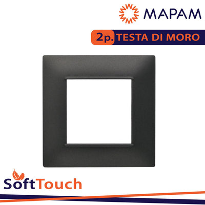 PLACCA SOFT-TOUCH GEM-T2 2P 6002ST-4 TESTA DI MORO