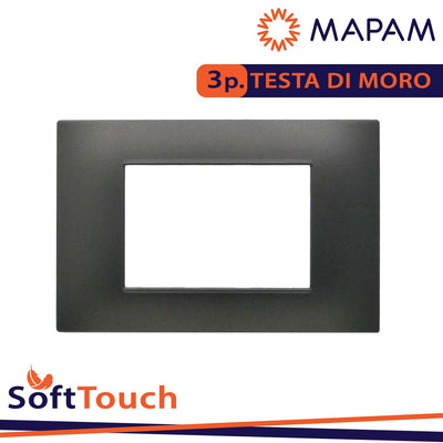 PLACCA SOFT-TOUCH GEM-T2 3P 6003ST-4 TESTA DI MORO