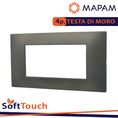 PLACCA SOFT-TOUCH GEM-T2 4P 6004ST-4 TESTA DI MORO